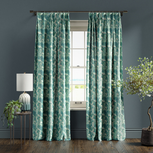 Made To Measure Curtains Acanthus Teal