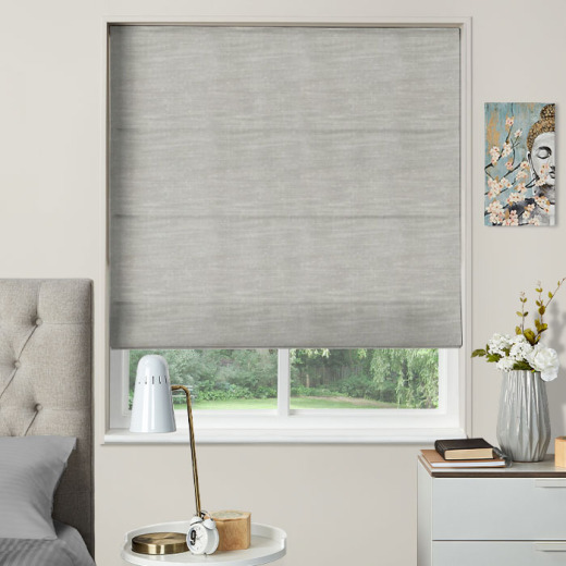 Made To Measure Roman Blind Dupion Faux Silk Carbon