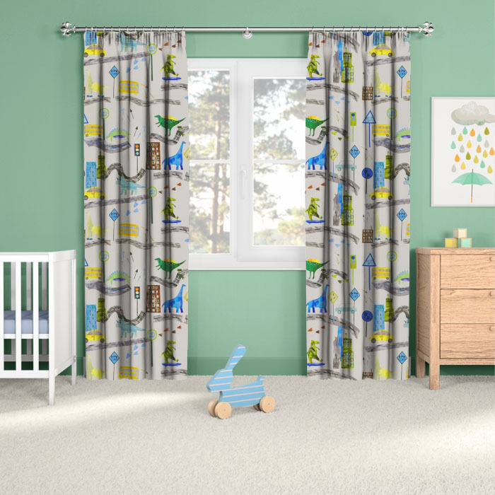 Dino City Reef Curtains for Children