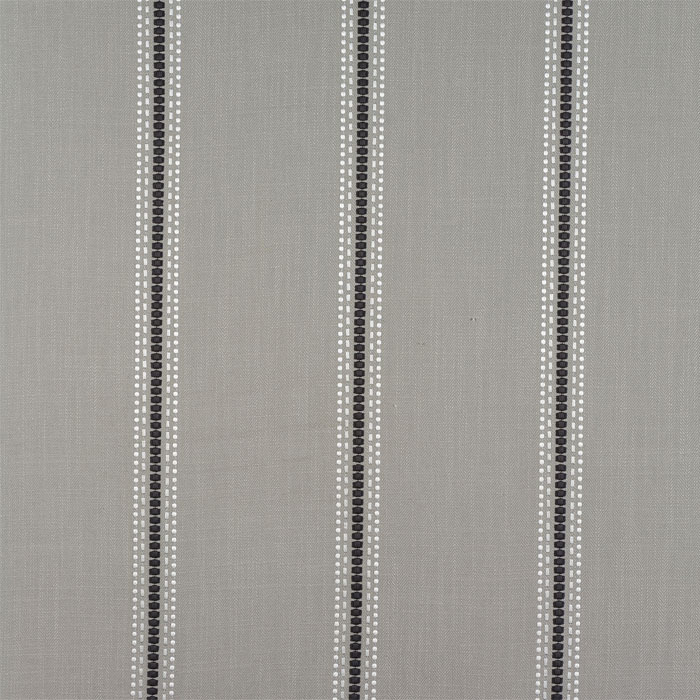 Bromley Stripe Silver Fabric by Porter And Stone