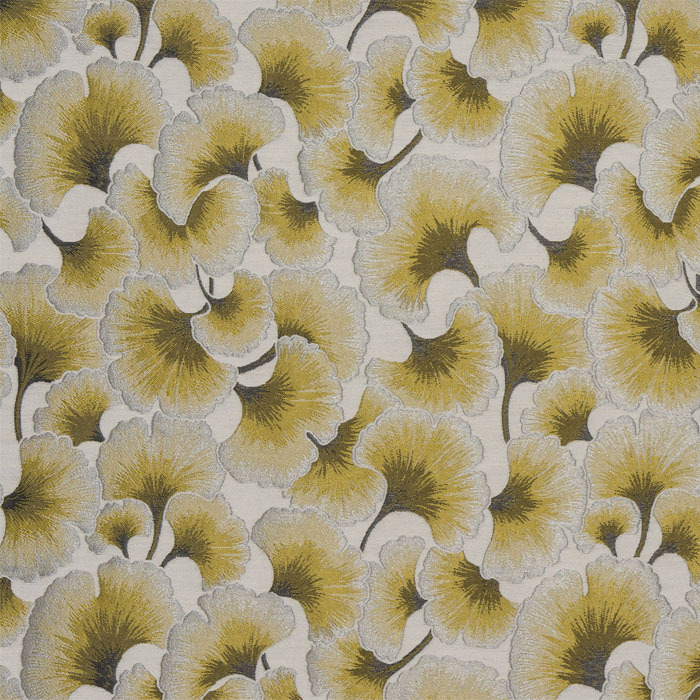 Gingko Ochre Fabric by Porter And Stone
