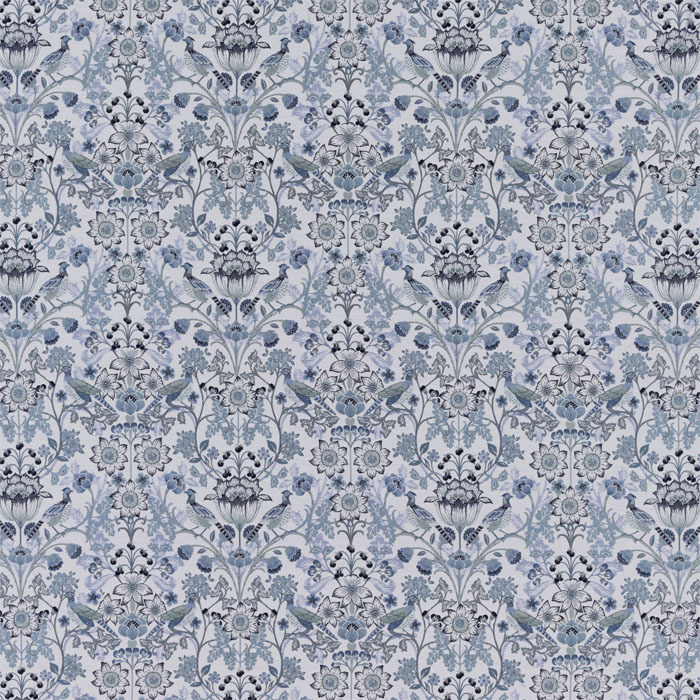 Holcombe Ashley Blue Fabric by Porter And Stone