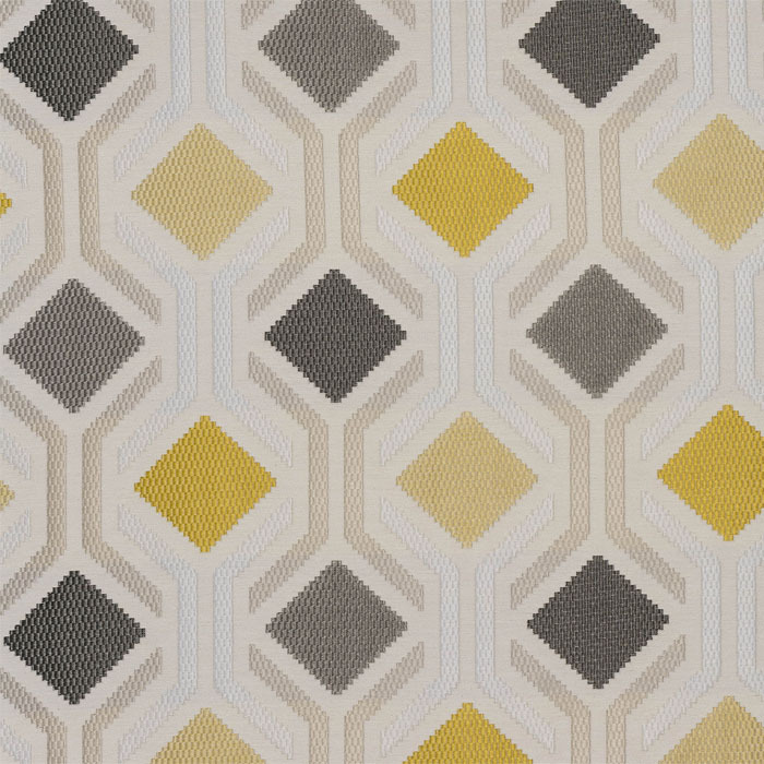 Mosaic Ochre Fabric by Porter And Stone