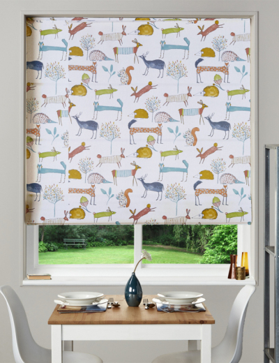 Made To Measure Roman Blind In Oh My Deer Marmalade