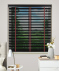 Ebony Wood Venetian Blind With Rust Tape