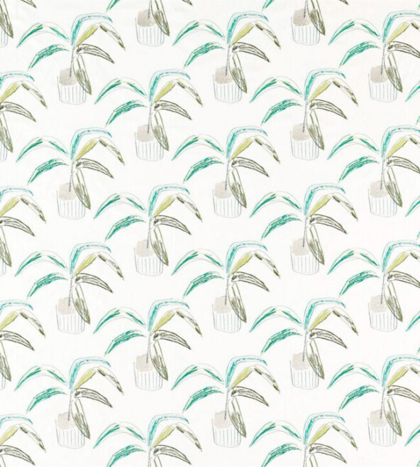 Crassula Juniper Lime Moss Fabric by Scion