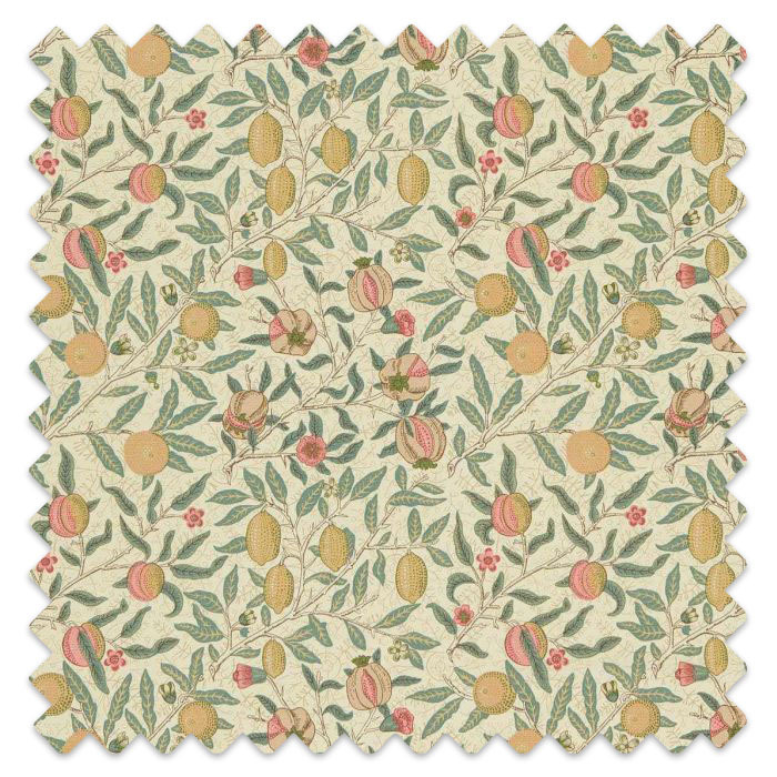 Swatch of Fruit Cream/Teal