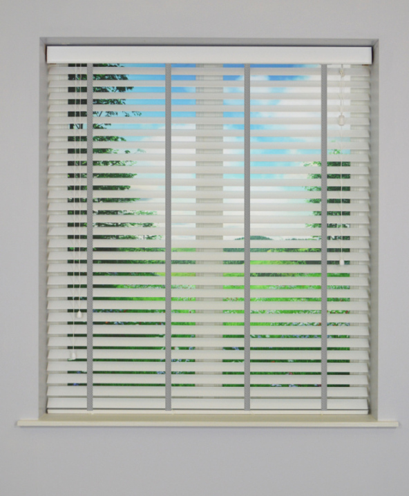 Frost Inspirewood Venetian Blind with Dark Grey Tape