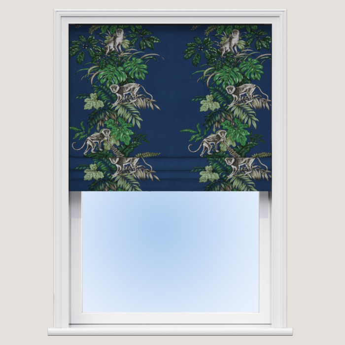 Made To Measure Roman Blinds Monkeying Around Marine