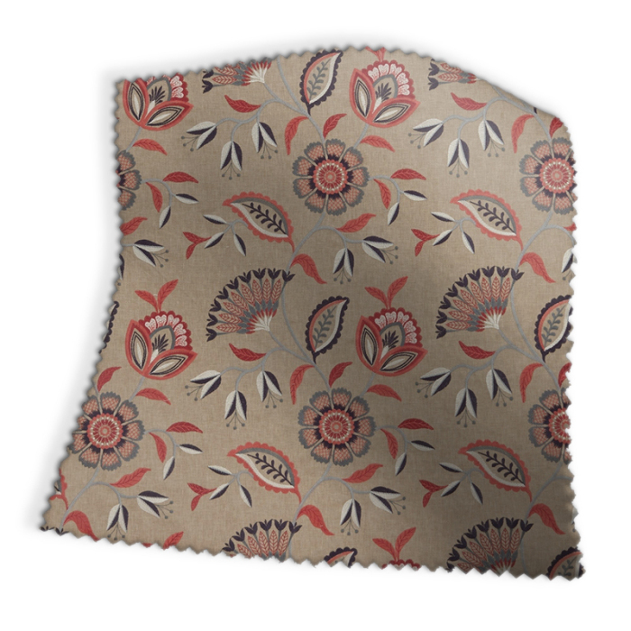 Made To Measure Roman Blinds Ophelia Cranberry Swatch