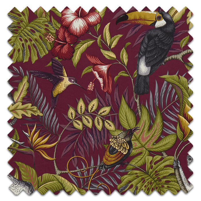  Roman Blinds Rainforest Cranberry