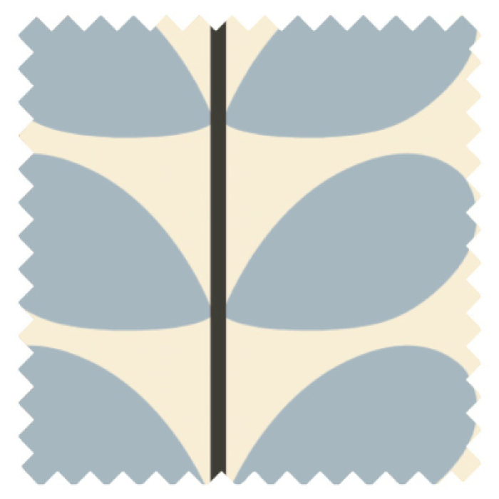 Two Colour Stem Powder Blue Blackout Roller Blind Swatch