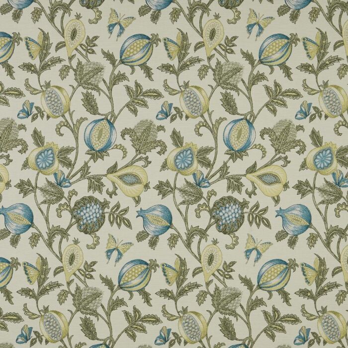 Primavera Teal Fabric by iLiv