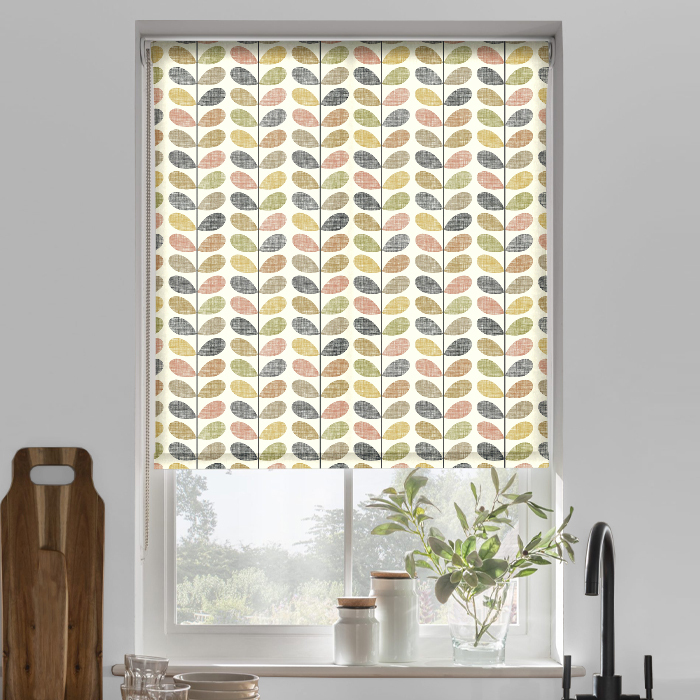 Eve Electric Roller Blind in Scribble Stem Multi