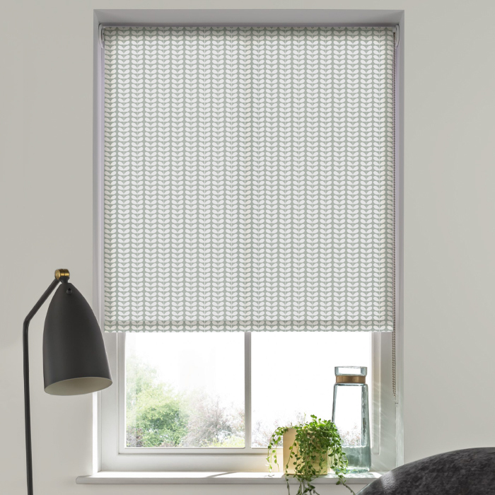 Eve Electric Roller Blind in Tiny Stem Duckegg