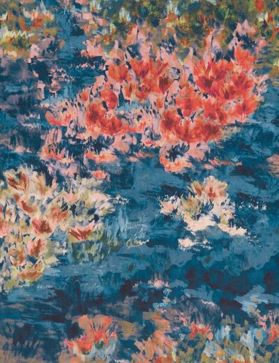 Fiore Midnight/Spice Fabric Fiore Midnight/Spice Fabric