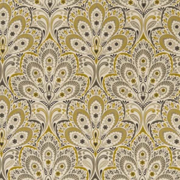 Persia Charcoal Ochre Fabric