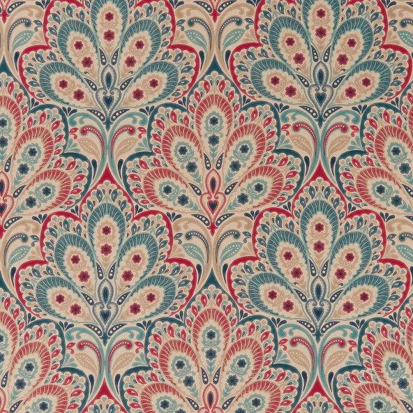 Persia Denim Raspberry Fabric