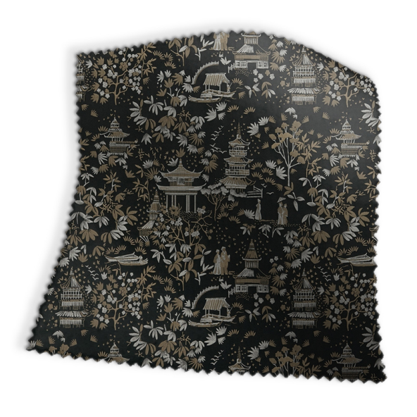 Chinoiserie Jet Fabric Swatch