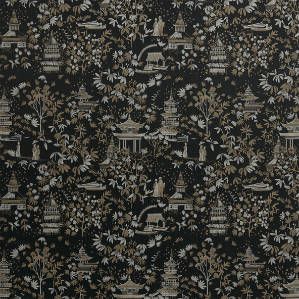 Chinoiserie Jet Fabric Flat Image
