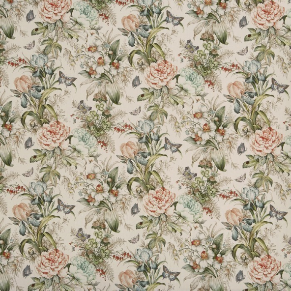 Hot House Peach Blossom Fabric Flat Image