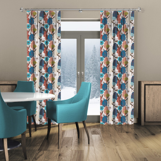 Made To Measure Curtains Blooma Chocolate Made To Measure Curtains Blooma Chocolate