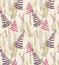 Athyrium Plum Fuchsia Linen Lime Fabric by Scion