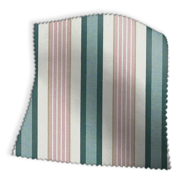 Made To Measure Curtains Belvoir Emerald/Blush Swatch