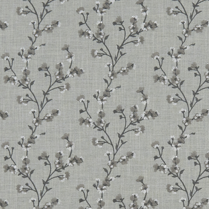Made To Measure Curtains Blossom Charcoal Flat Image