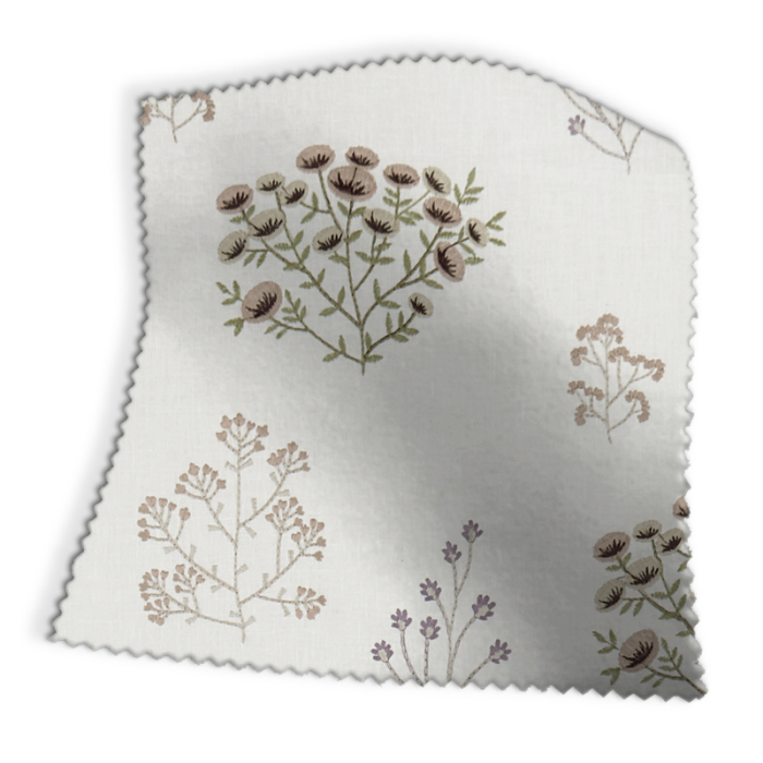 Made To Measure Curtains Floris Blush/Damson Swatch