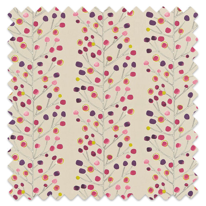 Swatch of Berry Tree Mink Plum Berry Lime by Scion