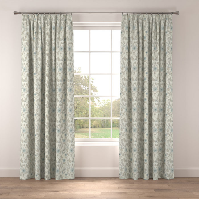 Curtains in Flora Stonewash by Belfield Home