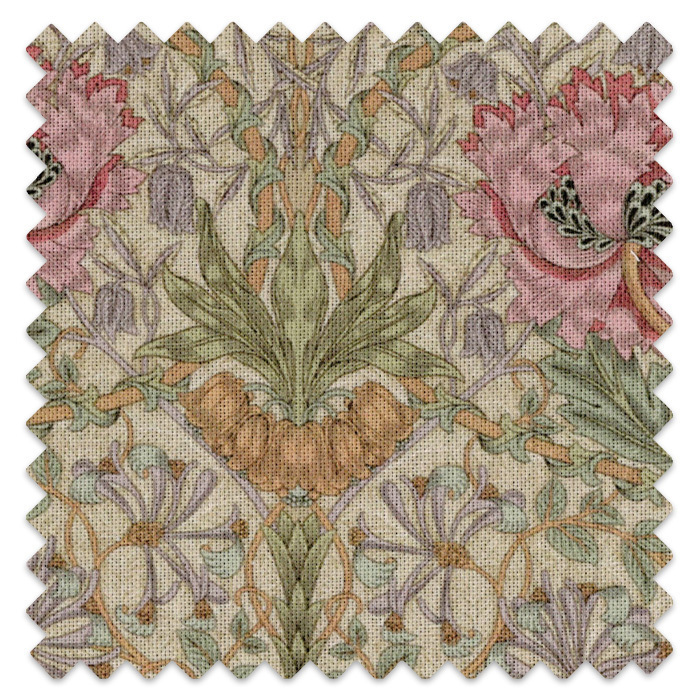 Swatch of Honeysuckle Rose by William Morris
