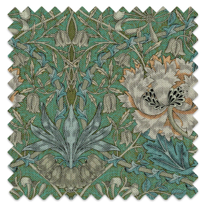 Swatch of Honeysuckle Seaspray by William Morris