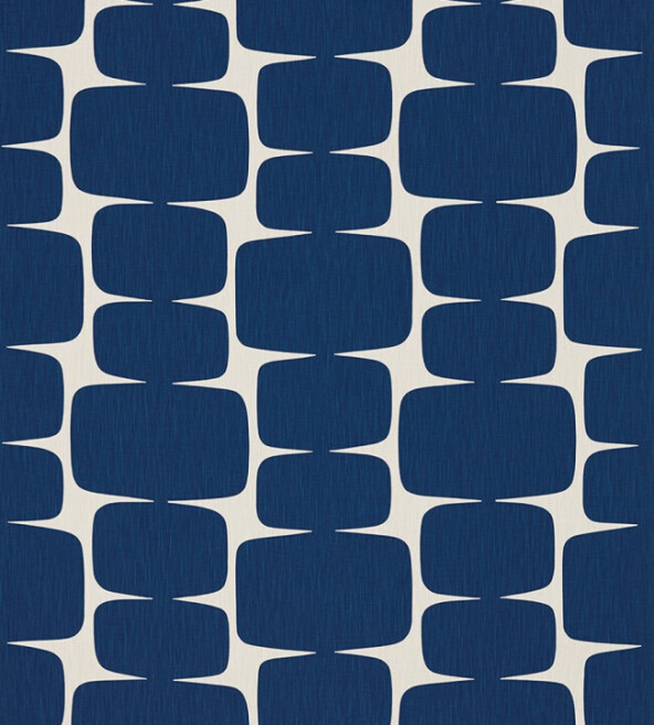 Lohko Indigo Jasmine Fabric by Scion