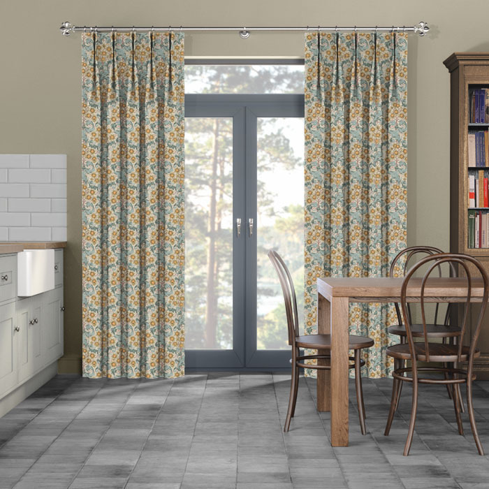 Curtains in Orchid Tourmaline by William Morris