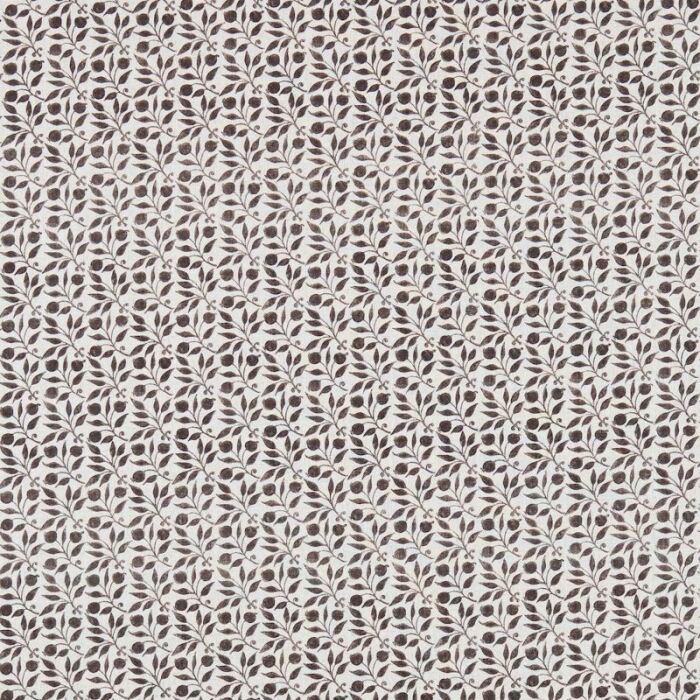 Rosehip Black/Ecru Fabric by Morris & Co