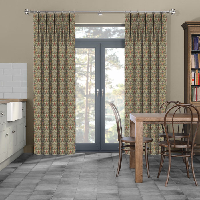 Curtains in Snakeshead Mocha by William Morris