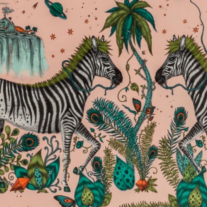 Made To Measure Curtains Lost World Pink Velvet