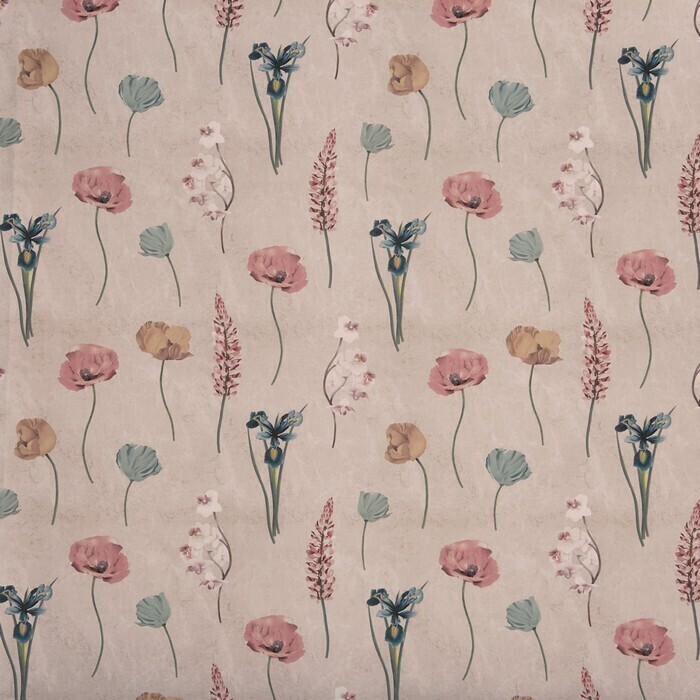 Made To Measure Curtains Flower Press Rose Water Flat Image