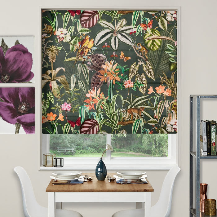 Roman Blind in Barbados Jade