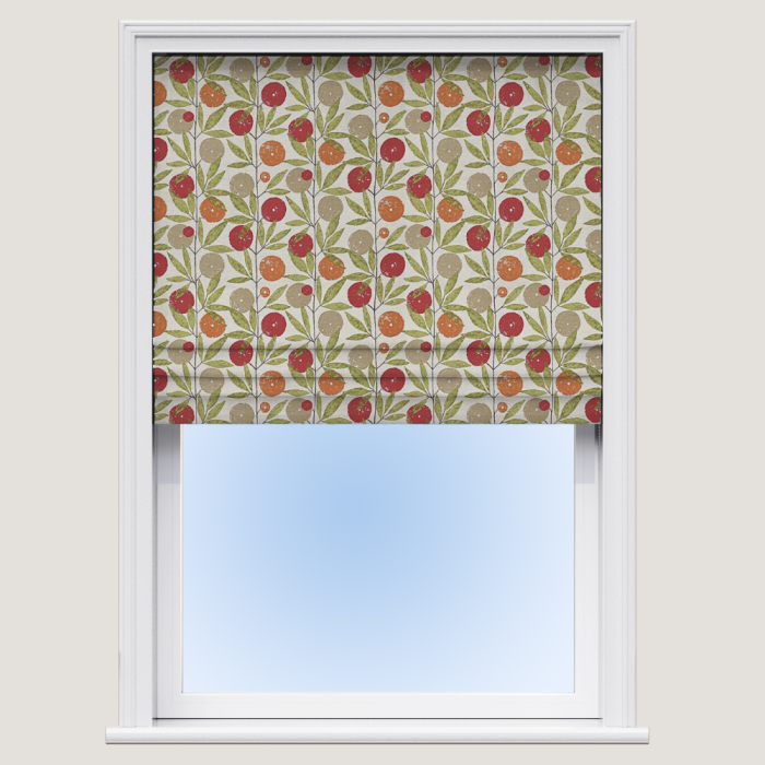 Blomma Tangerine Chilli Citrus Roman Blind