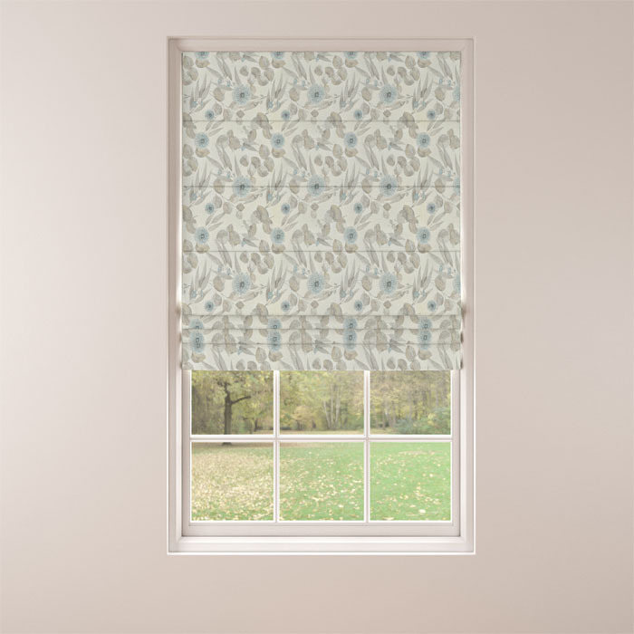 Roman Blind in Flora Stonewash by Belfield Home
