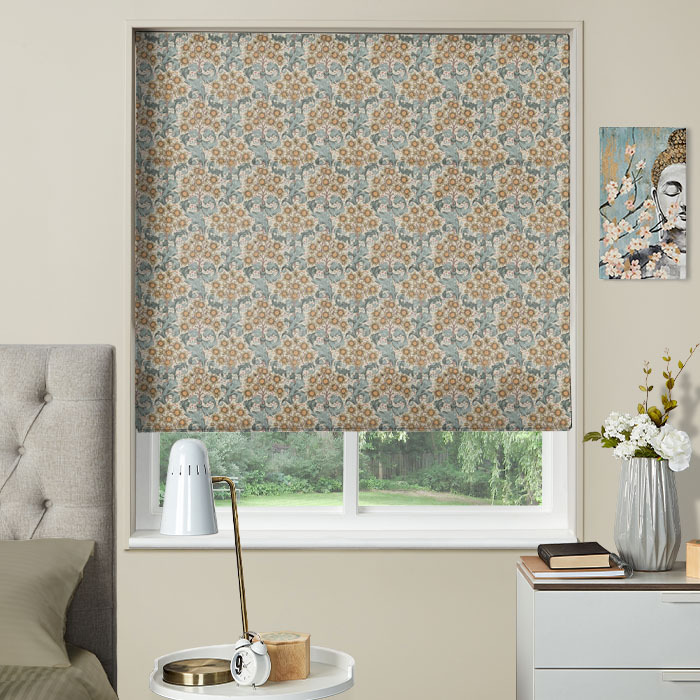 Roman Blind in Orchid Tourmaline by William Morris