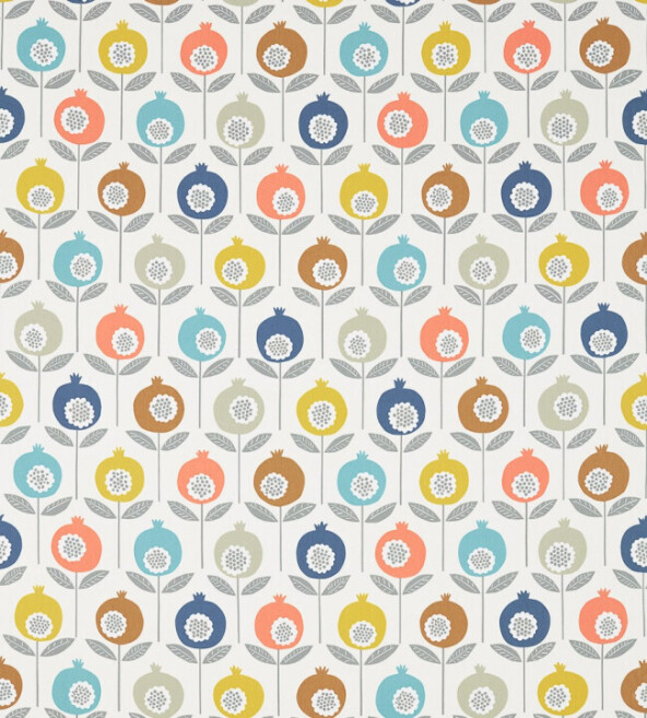 Pepino Pink Grapefruit Sunshine Fabric by Scion