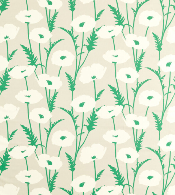Poppy Pop Parchment Gecko Fabric by Scion