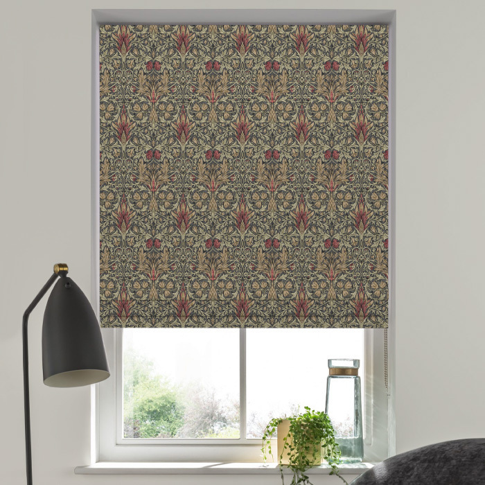 Roman Blind in Snakeshead Mocha by William Morris