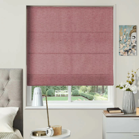 Electric Roman Blind in Summit Begonia