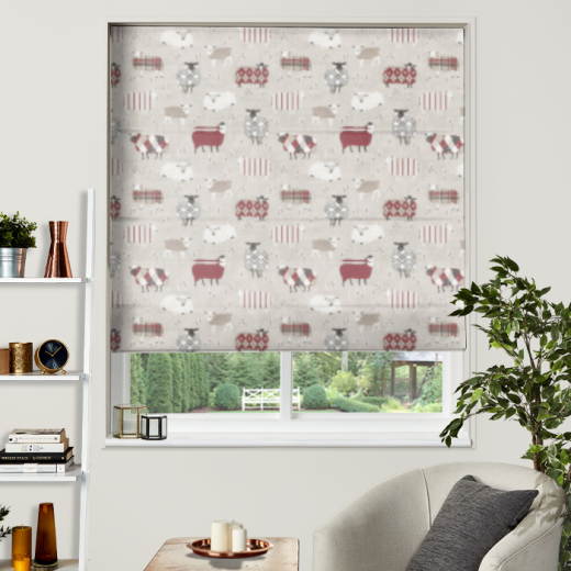 Roman Blinds Baa Baa Peony