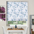 Electric Roman Blind in Birds And Roses Blue